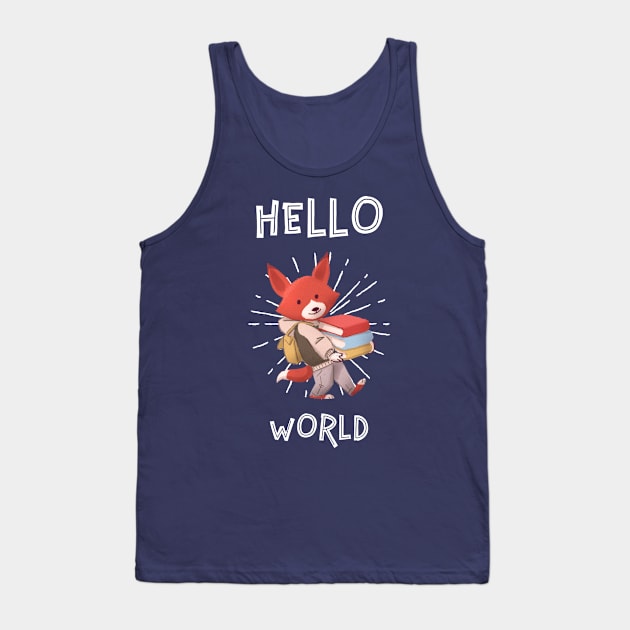 Hello World! Fox on the Go! Tank Top by Sonicx Electric 